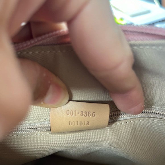 Authentic GUCCI Shoulder HandBag Purse GG Canvas Leather Pink - Picture 10 of 15